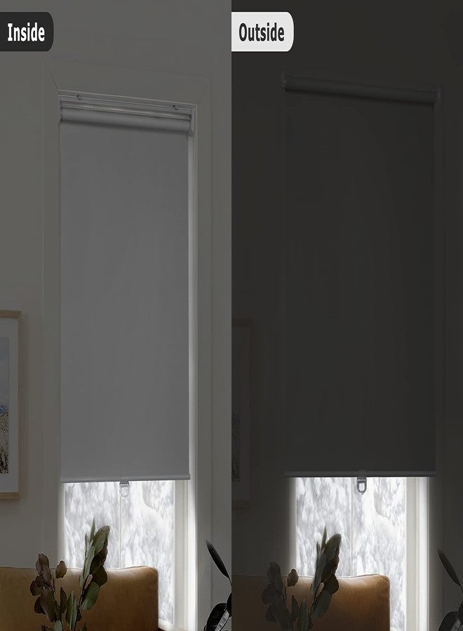 LazBlinds No Tools No Drill Cordless Roller Shades, 100% Blackout Roller Blinds for Windows, Thermal Insulated UV Protection Waterproof Roll Up Window Blinds and Shades, 26'' W x 72'' H, White - Image 5